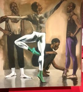 Painting of black men dancing