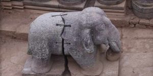 A stone elephant